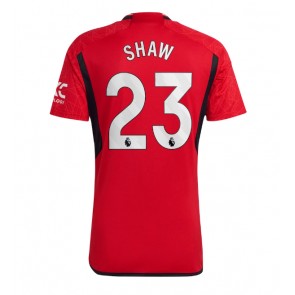 Manchester United Luke Shaw #23 Replica Home Stadium Shirt 2023-24 Short Sleeve